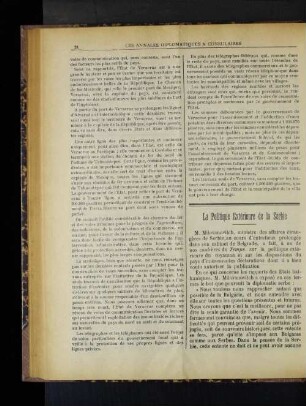 La Politique Extérieure de la Serbie