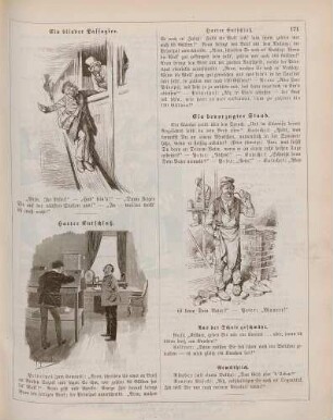 "Ein blinder Passagier" "Harter Entschluß" "Ein bevorzugter Stand"