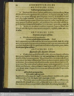 Articulus LXIV. De precio corruptis testibus