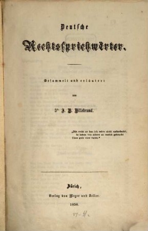 Deutsche Rechtssprichwörter
