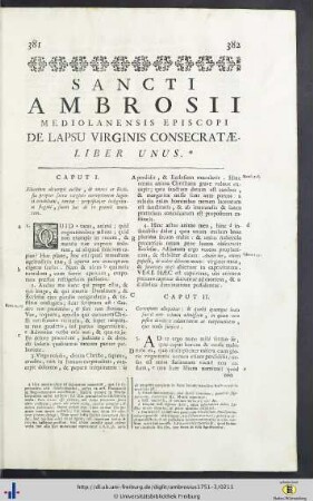 De Lapsu Virginis Consecratae.
