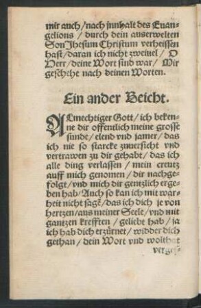 Ein ander Beicht.