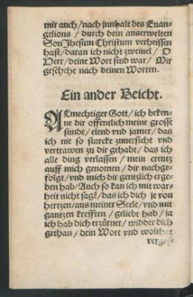 Ein ander Beicht.