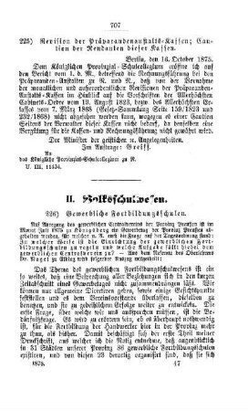 Gewerbliche Fortbildungsschulen : [II. Volksschulwesen]