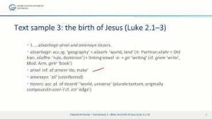 Classical Armenian – Text sample, Part 3: Bible: the birth of Jesus (Luke 2.1–3)