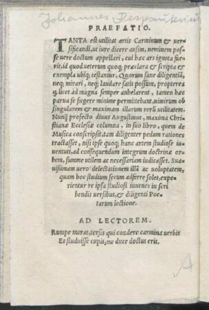 Praefatio. Ad Lectorem.