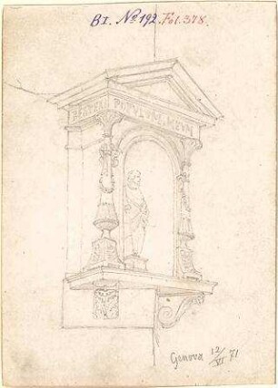 Walther, Conradin; u. a. Italien; Sammlung Conradin Walther: Band I, Nr. 138b - 192 (fol. 300 - 378) - in Genua (Perspektive)