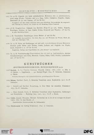 Kunstbücher (Nr. 1028-1074)