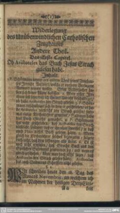 Widerlegung des Unüberwindlichen Catholischen Zeughauses Andere Theil