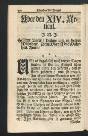 Über den XIV. Articul