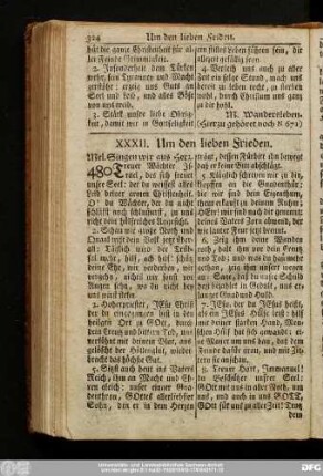 XXXII. Um den lieben Frieden.