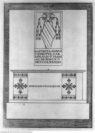 Sacrarum Vaticanae Basilicae cryptarum monumenta aereis tabulis incisa et ejusdem basilicae beneficiario commentariis illustrata. 1828 - 1840 (Band 1) - editio alteraTav. 61