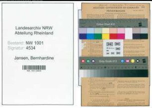 Entnazifizierung Bernhardine Jansen, geb. 01.02.1914 (Schneiderin)