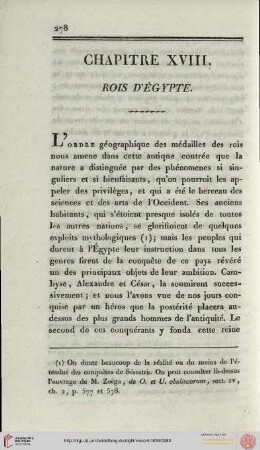 XVIII. Rois d'Égypte
