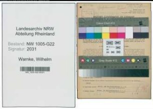 Entnazifizierung Wilhelm Warnke , geb. 21.06.1901 (Verkaufsleiter)