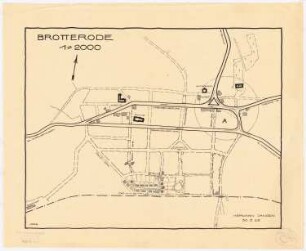 Bebauungsplan der Stadterweiterung Brotterode: Verkehrsplan 1:2000