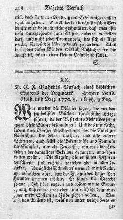 Versuch eines biblischen Systems der Dogmatik. Bd.2.