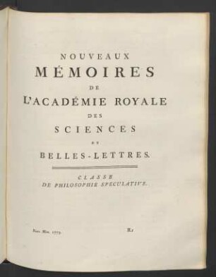 Classe De Philosophie Spéculative