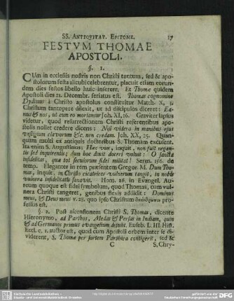 Festum Thomae Apostoli