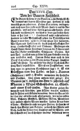 Das XXVII. Cap. Von der Bauren Falschheit