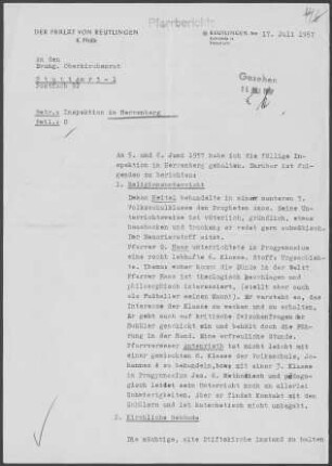 Herrenberg: Inspektionsbericht 1957