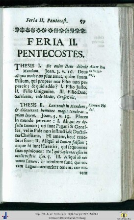 Feria II – III Pentecostes.