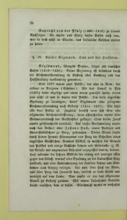 Kaiser Sigmund. Huß und die Hussiten