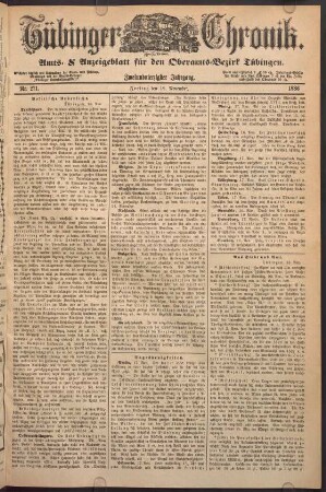 19. November (Nro. 271) - 23. November (Nro. 274)