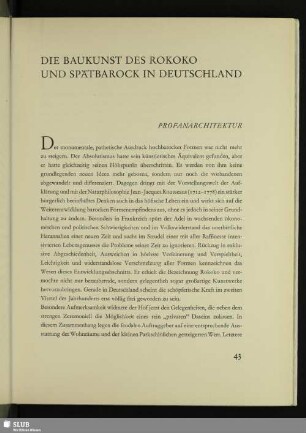 Die Baukunst Des Rokoko Und Spätbarock In Deutschland