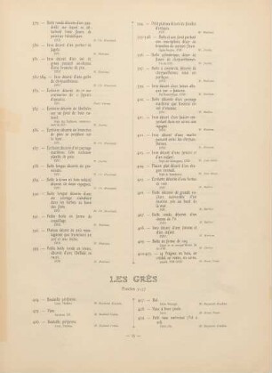Les grès. Planches 51 - 57