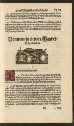 Von mancherley art Mandelkäß zu machen.