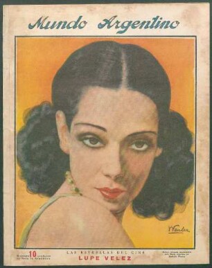 Las estrellas del cine: Lupe Velez [Retrato] : Retrato ejecutado especialmente para Mundo Argentino por Rodolfo Wacha
