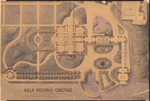 Villa Rosenau für Dr. Scherer, Konstanz: Lageplan mit Grundriss