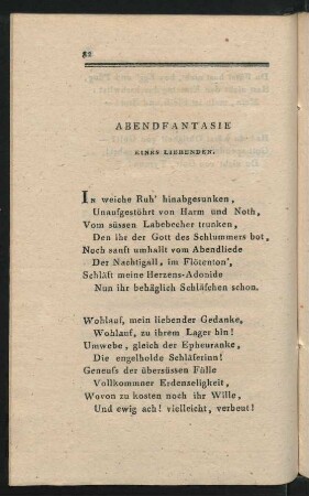 Abendfantasie Eines Liebenden