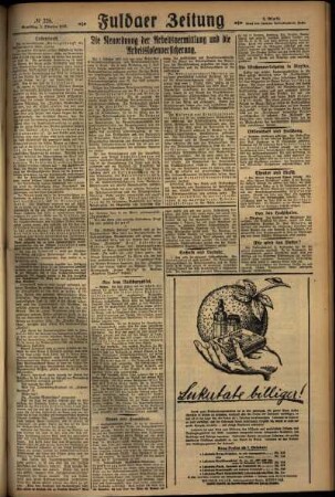 Zweite Ausgabe vom Samstag, den 01. Oktober 1927.