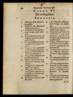 Caput. VI. De vectigalibus