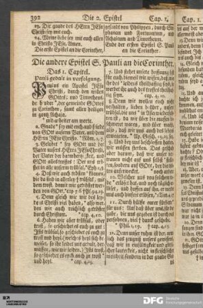 Die andere Epistel S. Pauli an die Corinther.