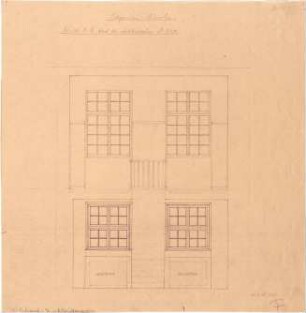 Fischer, Theodor; München - Westend, Bergmannstr.; Ledigenheim - Ankleideraum (Schnitt)