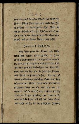Fünftes Kapitel. - Neuntes Kapitel.