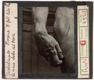 Michelangelo: David, Detail Hand. Florenz, Akademie