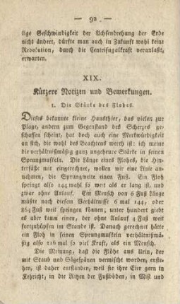 XIX. Kürzere Notizen und Bemerkungen