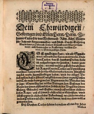 Zweyhundert Luther, das ist: Zweyhundert helle und sonnenklare Proben deß unschuldigen Luthers, wie und welcher Gestallt nemblich der Luther an der Verwüstung Teutscher Nation, und so vieler Seelen Verderben, sich am Jünstentag werde entschuldigen können