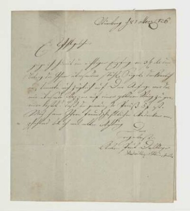 Brief von Anton Paul Dallinger an Joseph Heller