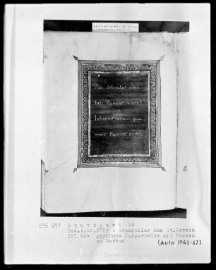 Prachtevangeliar aus Sankt Gereon — ---, Folio 66 rectoTitelblatt