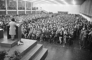 Schlusskundgebung der SPD zur Landtagswahl Baden-Württemberg 1968 in der Gartenhalle.