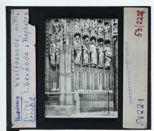 Straßburg, Münster : Westfassade, mittleres Portal, linkes Gewände, Propheten