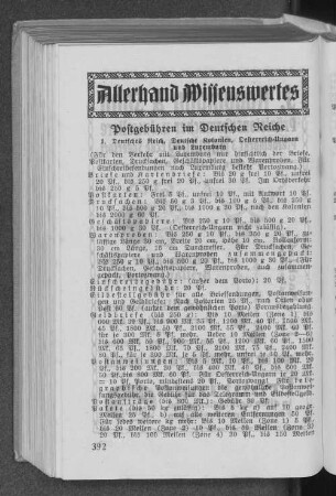 Allerhand Wissenswertes.