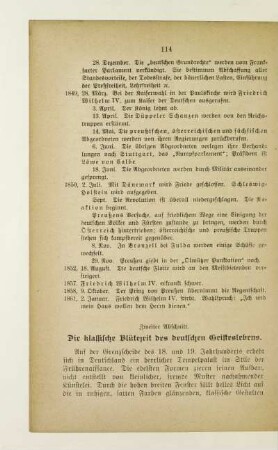 Zweiter Abschnitt. Die klassische Blütezeit des deutschen Geisteslebens