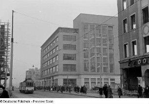 Außenansicht des HO-Kaufhauses auf der Wilsdruffer Straße