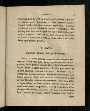 47-54, §. XXVII. Quaenam actiones anno praescribantur. - §. XXX. De iudicio & processu in actionibus iniuriarum.